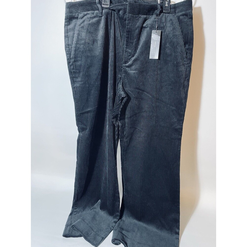 Banana Republic Black Bootcut Corduroy Pants Womens Sz 16 Petite #0126